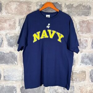 Navy Midshipmen Mascot Tee XL‎ Blue Yellow Campus Colors Collegiate Sportswear